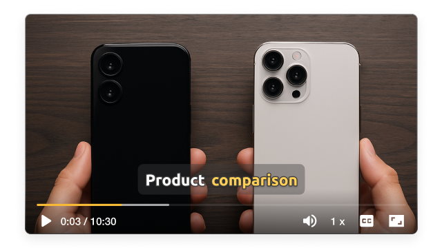 Product Comparison Video Maker